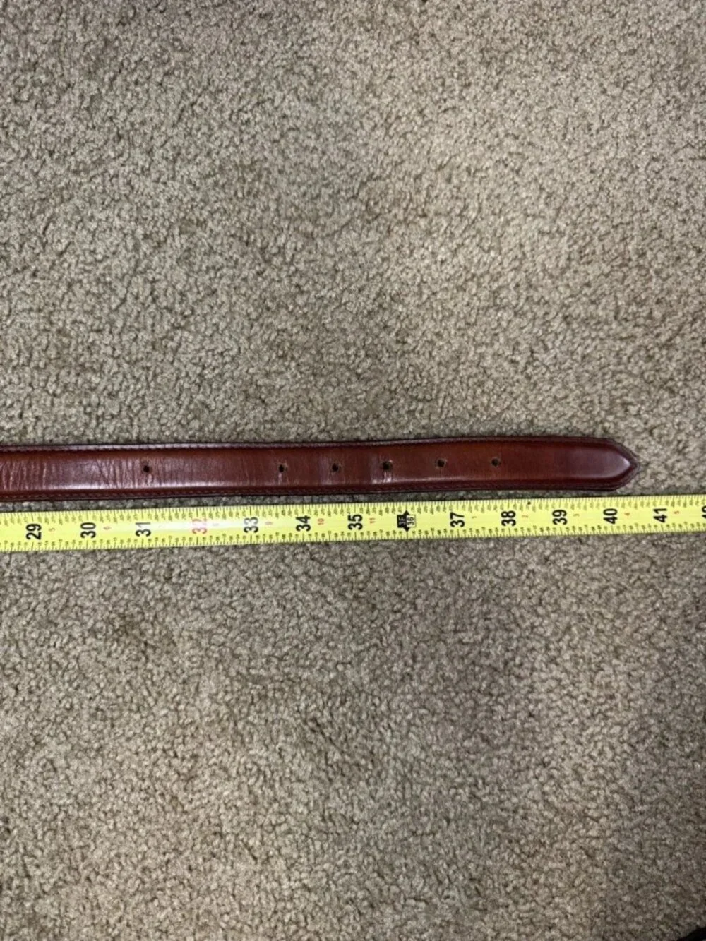 Vtg LEEGIN Belt WomeNS 35 Brown Leather Gold Buckle